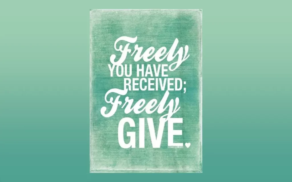 Uchitamugaa Pondinavaaru Uchitamugaa Iyyavalenu ఉచితముగా పొందినవారు ఉచితముగా ఇయ్యవలెను Those who receive for free should give for free Sutotal